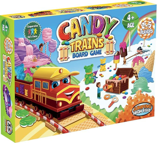 Candy Trains Cooperative Board Game for Kids Ages 4+, A Sweet Adventure | Build sweet tracks and work together to deliver the candy. Easy to learn, cooperative fun, perfect for family game night.