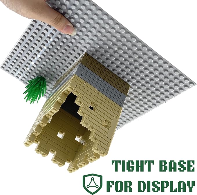 Masonry Profile Building Bricks Set, Building Blocks Includes Medium Building Brick Parts, Base Plate, Tall Streetlamp and Prickly Bushes Compatible with Major Brands Classic