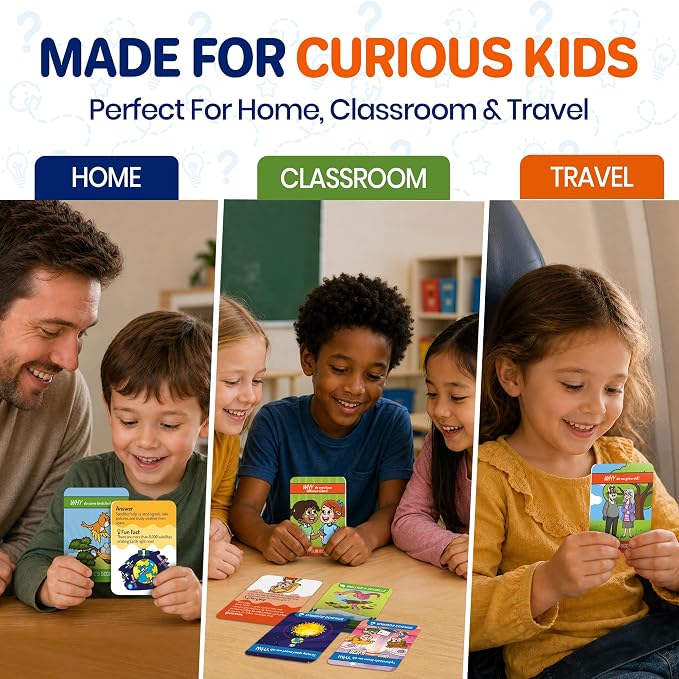 Flash Cards for Kids Ages 5-8 - Learning Card Game for Family