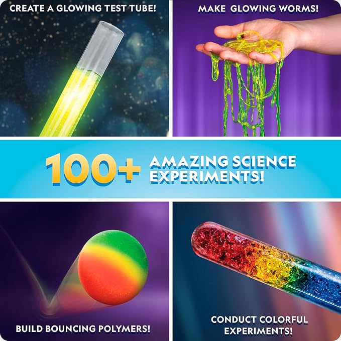 National Geographic Amazing Chemistry Set with 100+ Experiments Ages 8-12 | Crystal Growing, Chemical Reactions, STEM Projects, Hands-On Science Experiments, Science Kit, Birthday Gift