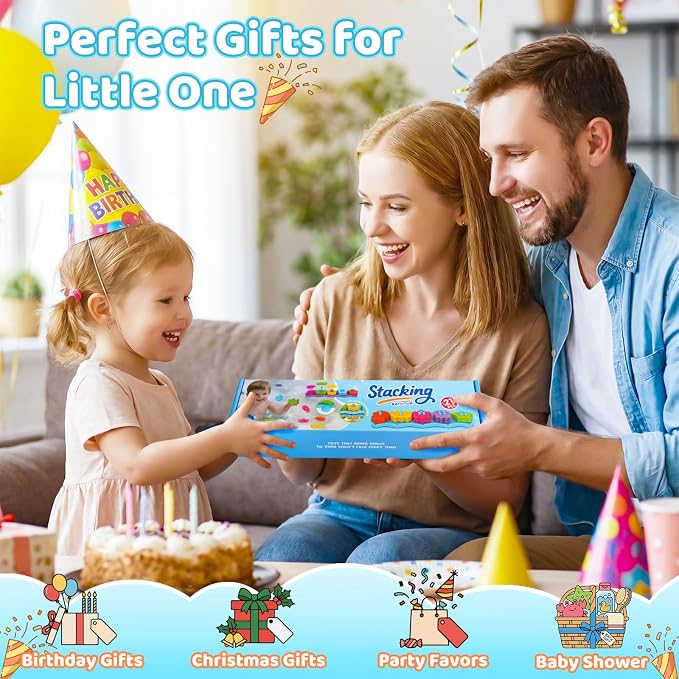 Mold Free Bath Toys for Kids Ages 1-3 Silicone Ocean Shape Sorters Toy | 21 Color Floats Sorting Stacking Bath Toys Toddlers 2-4 Early Learning Baby Shower Gifts for 1 2 3 4 Year Old Girls & Boys