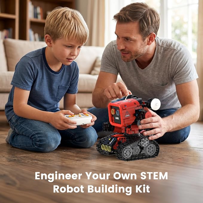 5 in 1 Robot Building Kit, STEM APP & Remote Control Robotics | Ages 8-12, Build Robot, Car & Mechanical Models, Birthday Gift for Boys Girls