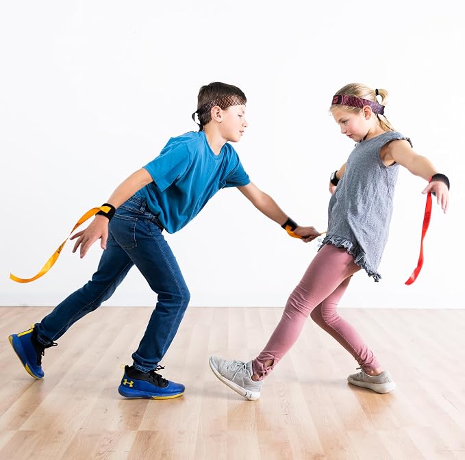 Fat Brain Toys Ribbon Ninja Game - Active Ribbon-Snatching Indoor or Outdoor Ninja Kids Toys for Kids & Teens (Pack of 3)