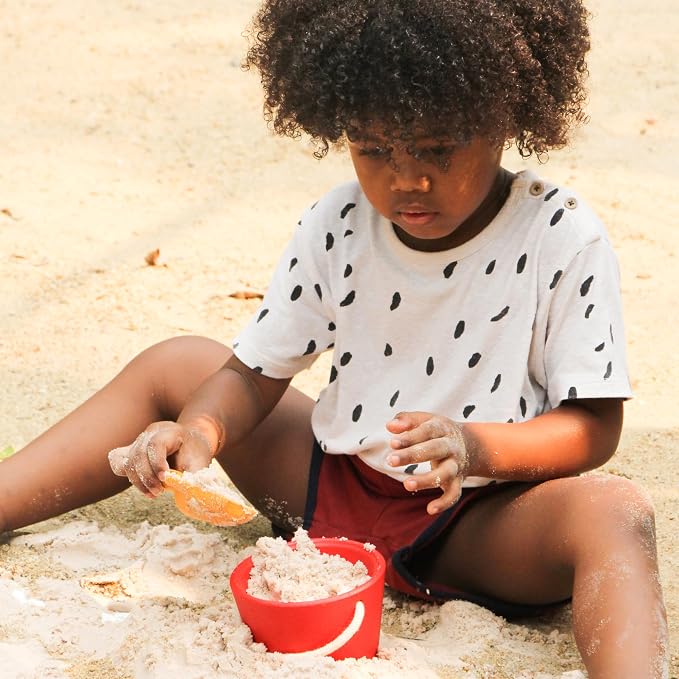 PlanToys® Sand Play Set Wooden Montessori Outdoor Sensory and Fine Motor Toy | Creative, Tactile and Imaginative Beach Learning Activity | Eco Friendly Sand Tools for Open Ended Play
