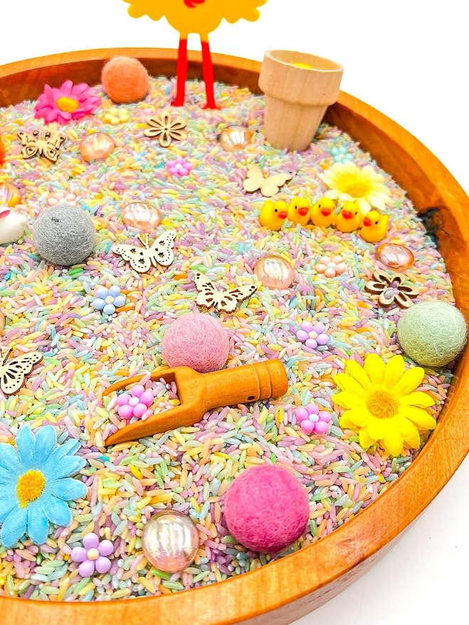 Kids Sensory Bins Montessori Sensory bin, Sensory Toys, Sensory Bins, Sensory Bin for Preschoolers (Pastel Spring)
