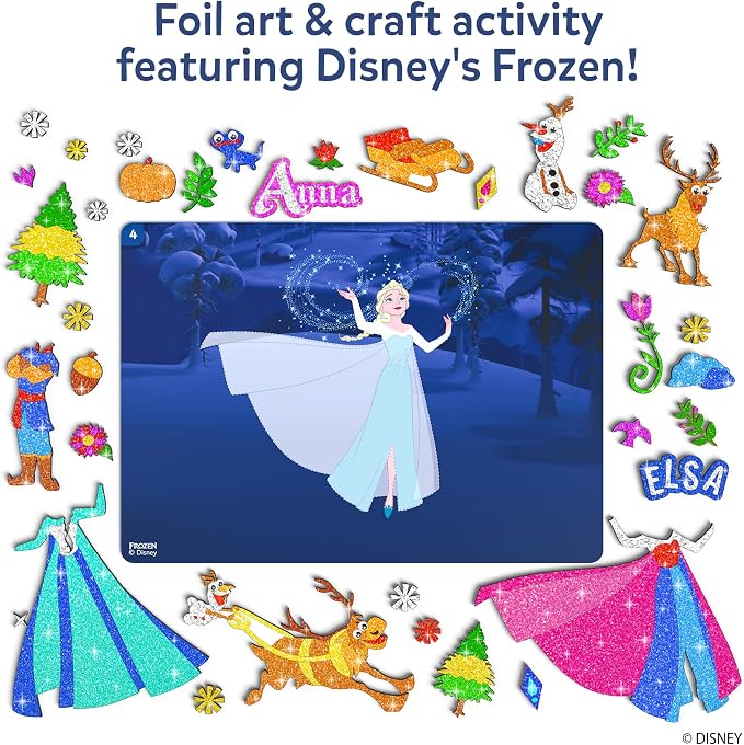 Skillmatics Foil Fun Disney Frozen, Foil Art & Craft Kit, Gift for Kids | Travel Toy, Mess-Free, 200+ Stickers, DIY Decor, For Fans of Elsa, Anna & Olaf, Girls & Boys Ages 4, 5, 6, 7, 8, 9