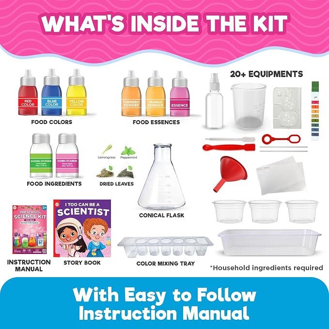 Doctor Jupiter Preschool Science Kit for Girls Ages 3-5, Birthday Gift | Science Kits for Kids Ages 3-5, 100+ Experiments, Birthday Gift Ideas for Girls Ages 3,4, Learning & Educational Toy