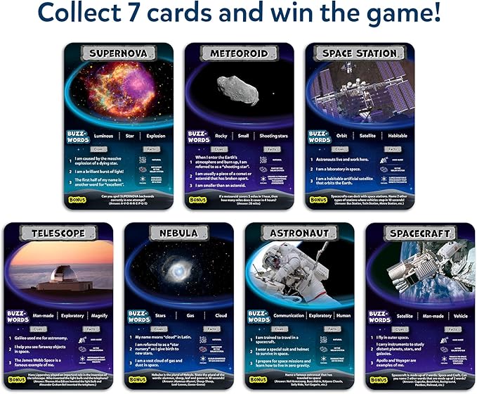 Skillmatics Guess in 10 – NASA Space, Educational Card Game, Gift for Kids | Family Trivia Game, STEM Board Game, Science & Planets, Screen-Free Fun, Girls & Boys Ages 8, 9, 10 and Up
