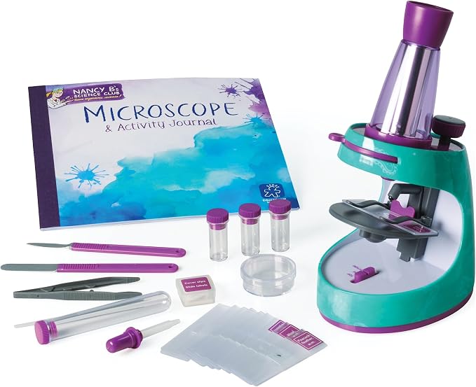 Educational Insights Nancy B's Science Club Microscope for Kids, Microscope Kit, Gift for Boys & Girls, Ages 8-12
