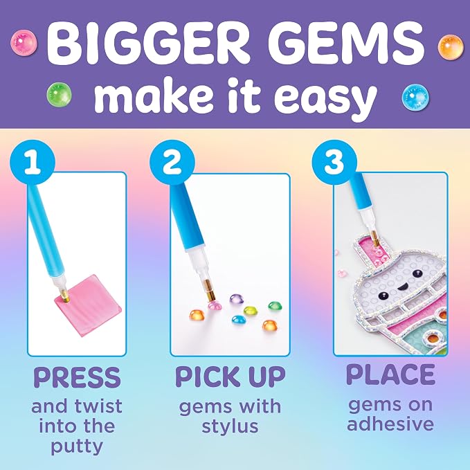 Creativity for Kids Bubble Gem Super Sticker: Bubble Tea | Summer Crafts for a Group | Bubble Tea Crafts and Diamond Painting Kits for Kids (Ages 6+)
