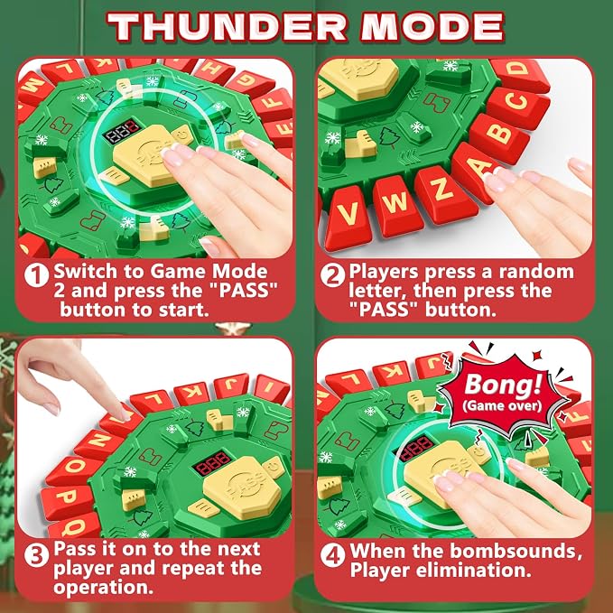 Word Game Family Board Game with Digital Display Timer for Kids and Adults | Fast-Paced 24-Letter Word Game with 2 Modes & 35 Cards for Family Game Nights and Parties, Ages 3 & Up, 2-8 Players