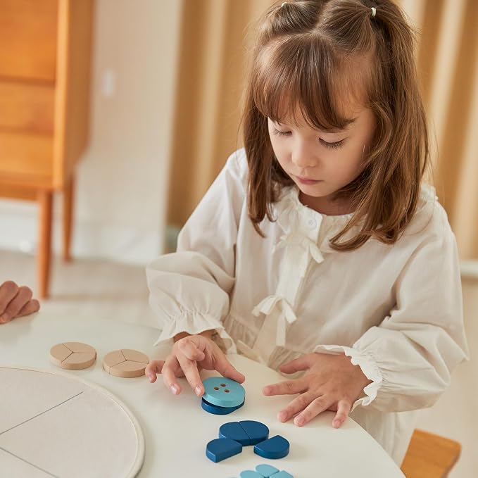 PlanToys® Wooden Mandala Set Montessori Inspired Open Ended Kids Play | loose pieces, sensory toys, montessori toys, girls, boys, creative spatial mindful fine motor gift preschool learning set