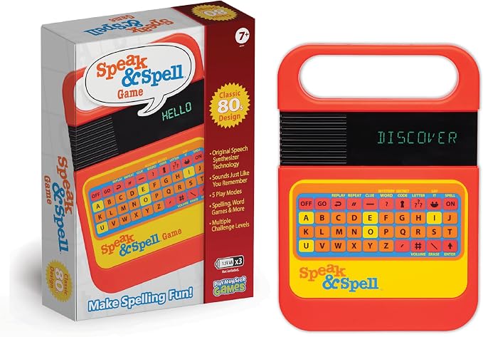 Speak & Spell Educational Learning Toy, Spelling Games, 80s Retro Handheld | Educational Learning Toy, Spelling Games, 80s Retro Handheld, Autism Toys