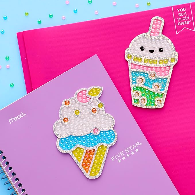 Creativity for Kids Bubble Gem Super Sticker: Bubble Tea | Summer Crafts for a Group | Bubble Tea Crafts and Diamond Painting Kits for Kids (Ages 6+)