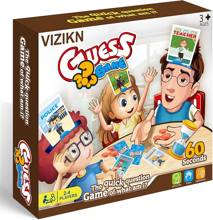Headbands Game for Kids – Guessing Board Game to Boost Vocabulary | Critical Thinking, and Social Skills – Quick Question Family Game Night for 2–4 Players – Travel-Friendly Fun (Career Theme)