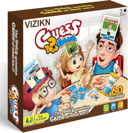 Headbands Game for Kids – Guessing Board Game to Boost Vocabulary | Critical Thinking, and Social Skills – Quick Question Family Game Night for 2–4 Players – Travel-Friendly Fun (Career Theme)