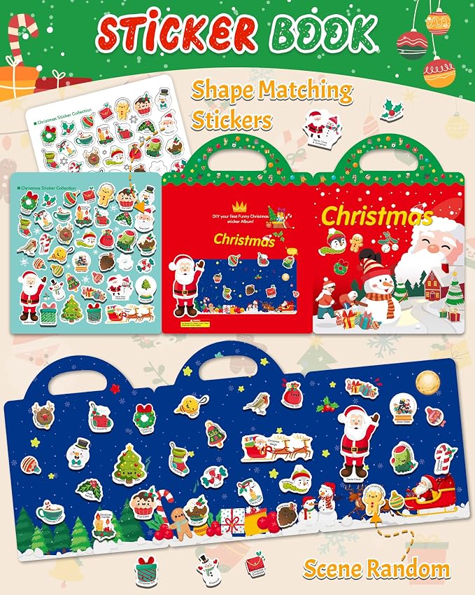 Benresive Reusable Sticker Book for Toddlers, Travel Stickers for Kids | Toddler Travel Activities Toys, Birthday Gifts for Boys & Girls, Airplane Travel & Road Trip Essentials Kids