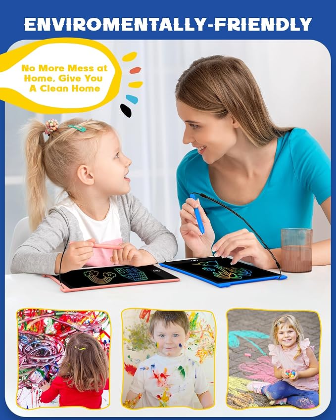 bravokids Toys Gifts for 3-6 Years Old Girls Boys, 3 Pack LCD Writing Tablet with 6 Stylus, 8.5 inch Colorful Doodle Board Drawing Pad for Age 3 4 5 6 7 8 Years Old Kids