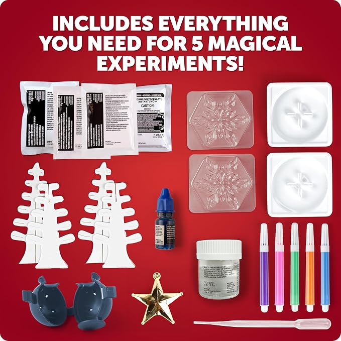 Blue Marble Santa's Christmas Science Workshop Kit for Kids Ages 8+ | 5 Holiday Science Experiments, 20 Bonus Activities, Christmas STEM Learning, Hands-On Projects, Stocking Stuffers