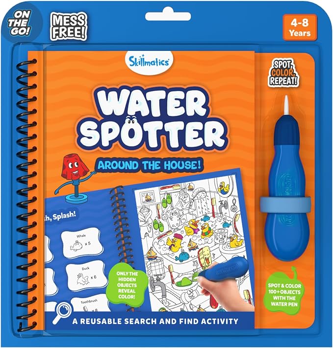 Skillmatics Aqua Puffs Just Cool Things & Water Spotter Around The House Bundle, Mess Free DIY Creative Activity, Gifts for Boys & Girls Ages 4, 5, 6, 7, 8, 9,10