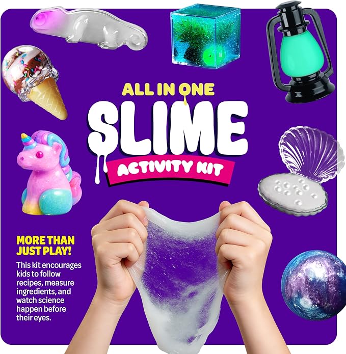 Slime Kit for Girls Ages 8-12 - All-in-One DIY Slime Making Kit - Kids Gift | Galaxy Unicorn Glow-in-the-Dark Slime Set - Birthday Gift for Tween Girls 8 9 10 11 12 - STEM Fun for Kids