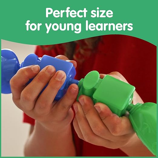 edxeducation Transportation Linking Blocks, Set of 36, Ages 2+ | Connecting Blocks for Toddlers, Early Construction, Sorting and Fine Motor Skills