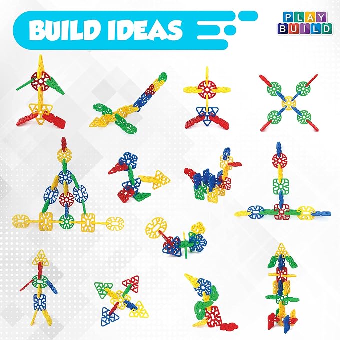 Interlinks Connector Building Toys, Interlocking Stem Toys for Boys and Girls, Baby and Toddler Toys, Creative Construction Stem Building Toys, Ages 3+