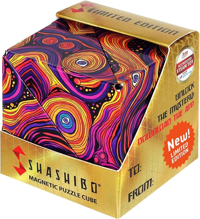 Shashibo DODECA Magnetic Puzzle Cube, Stress Relief Fidget Toy | 100+ Possible Shapes, Sensory Fidget Toy For Adults & Kids, Fun Shape Shifting Puzzle Box For All Ages