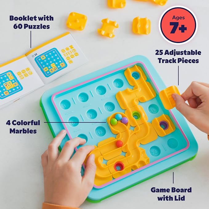 Educational Insights Tiltonic Marble Maze - Marble Circuit Board for Kids, Brain Teasers for Kids 8-12, 3D Maze Puzzle, Single Player Puzzle Games, Logic-Building STEM Board Games