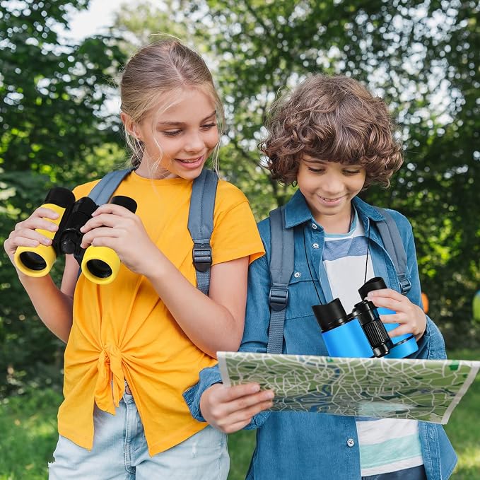 Yunsailing 6 Pcs Binoculars for Kids for Age 3-12 Years | Binoculars, Shock Proof Toy, Outdoor, Gift ,Hunting Folding, Small Telescope, for Bird Watching Learning Exploration