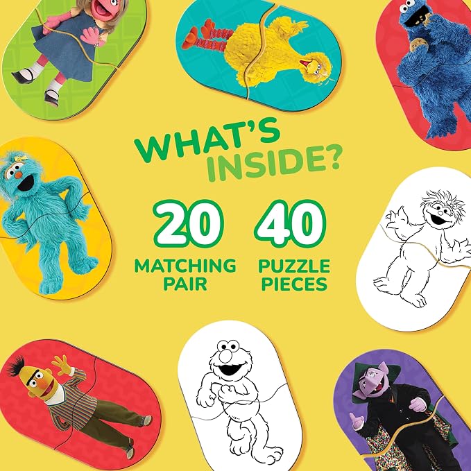 MasterPieces Kids Games - Sesame Street Heads & Toes Matching Game - Fun and Educational - Laugh and Learn | Fun and Educational, Laugh and Learn