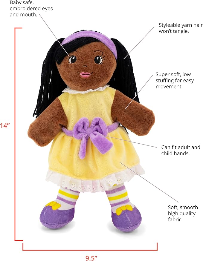 Hand Puppets for Kids (Kaylie) – 14" Soft Plush Toy
