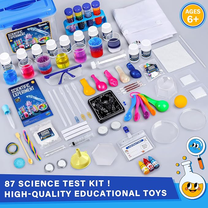 Science Kit for Kids,120 Science Lab Experiments,Scientist Role Play | STEM Educational Learning Scientific Tools,Birthday Gifts and Toys for 6 7 8 9 Years Old Boys Girls Kids