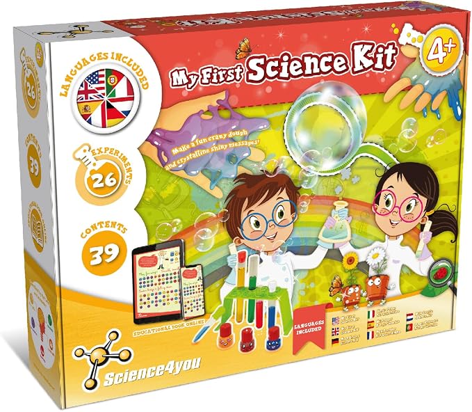 Science4you My First Science kit for Kids Age 4+ - Kids Chemistry Set + Science kit with Educational Experiments, STEM Toys, Games, Birthday Gifts for Boys & Girls Age 4 5 6+