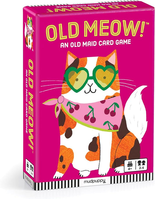 Mudpuppy - Old Meow! Card Games for Kids | Ages 4+, Kids Version of Old Maid, Ideal for 3-4 Players, Cat Themed, Family Fun, Screen-Free Play, FSC Certified
