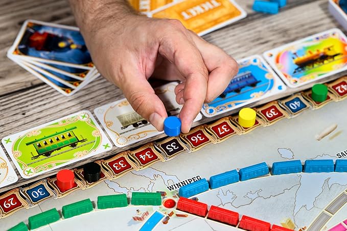 Asmodee Ticket to Ride Board Game (2025 Refresh) - A Cross-Country Train Adventure for Friends and Family, Strategy Game for Kids & Adults, Ages 8+, 2-5 Players, 30-60 Minute Playtime | A Cross-Country Train Adventure for Friends and Family, Strategy G...