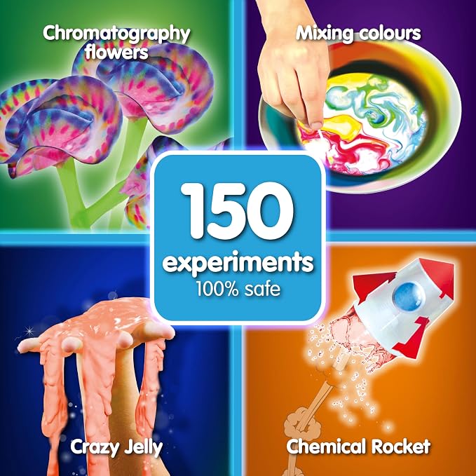 Science4you 150 Science Experiments for Kids Ages 8-12 - Super Science Kits for Kids, Chemistry Set + Stem Toys, Gifts for Boys and Girls Age 8 9 10+