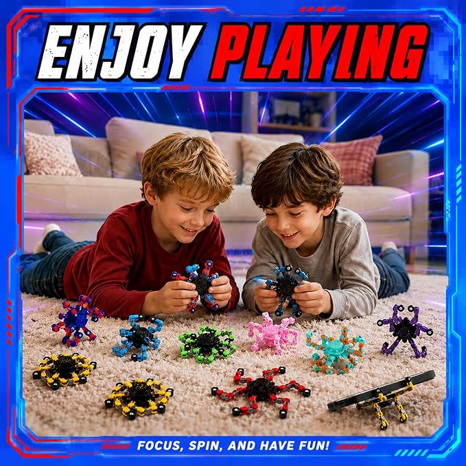 36PCS Transformable Fidget Spinners, Bulk Sensory Robot Fidget Stress Relief Toys for Boys, Fingertip Gyros Sensory Toys for Autism