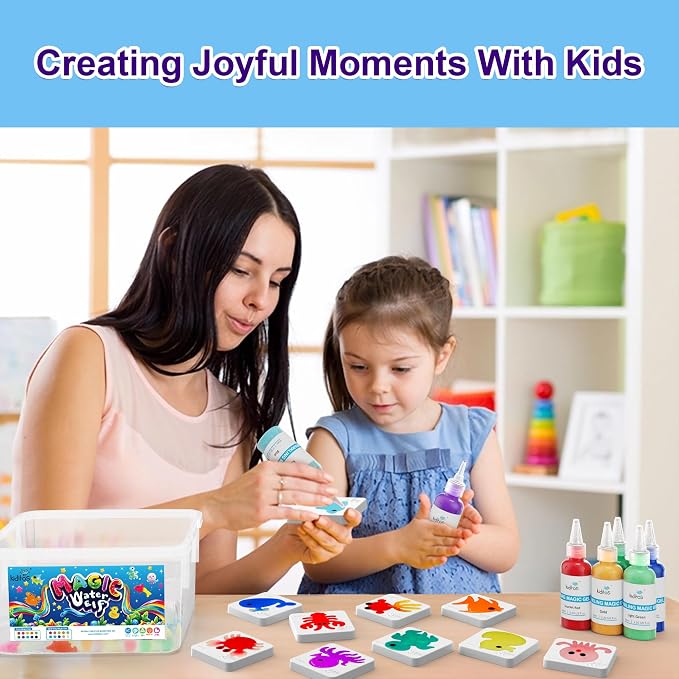 Kiditos Magic Water Elf Toy Kit,Squishies for Kids, DIY Sensory Craft Kit | 20 Gels & 10 Molds, Glow in the Dark & Color Changing Gel Water Pets Aqua Fairy, Party Favors & Summer Gifts for Kids Ages 3+