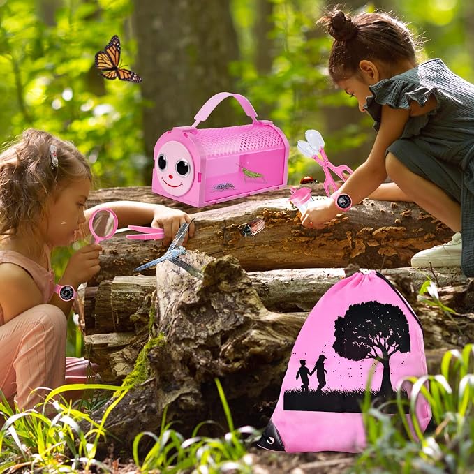 Bug Catcher Kit & Outdoor Explorer Kit for Kids, 10 Pcs Bug Catching Kit | with Toy Cage, Backpack, Flashlight, Outdoor Exploration Toys Gift for Boys Girls 3-12
