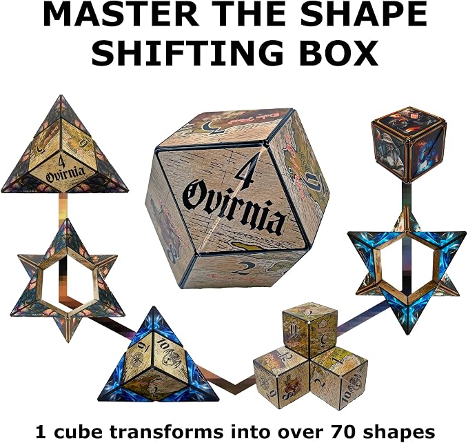 Shashibo DODECA Magnetic Puzzle Cube, Stress Relief Fidget Toy | 100+ Possible Shapes, Sensory Fidget Toy For Adults & Kids, Fun Shape Shifting Puzzle Box For All Ages