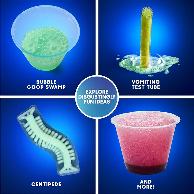 Discovery Creepy Science Lab - 28 Experiments Science Kit| Slime, Boogers, Brain Dissection| STEM Learning Toy| Glow in the Dark Chemistry Set| Kids Educational Activity| Gift for Boys Girls| Ages 8+