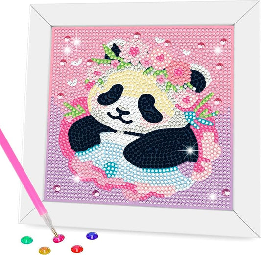 Nardoll Diamond Art Kits for Kids - Arts and Crafts for Kids Ages 4-8-12 - Dimond Art Painting with Wooden Frame - GEM Art for Girls Gifts Boys Adults Beginners Home Wall Decor(7x7inch)