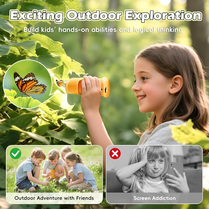 Alotwan Microscope for Kids 1000X Digital, Handheld Kids Microscope | HD Screen, Camera & Video, Portable Miniscope, Magnifying Glass for Kids, STEM Toys, Birthday Gifts for Boys & Girls 3-12