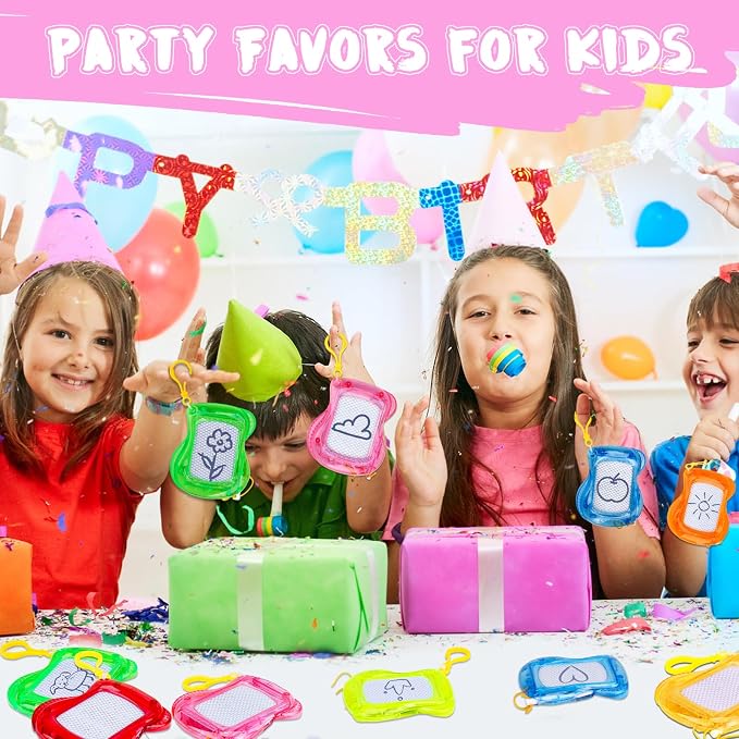 16PCS Mini Magnetic Drawing Board Party Favors Bulk for Kids 4-8 8-12 Birthday Goodie Treat Bag Stuffers Classroom Treasure Chest Carnival Prizes Box Toys Pinata Fillers Back to School Student Gifts