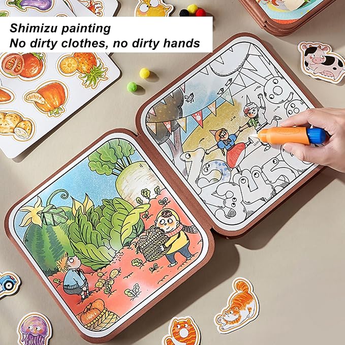 Logic Thinking Silent Sticker Book with Long Life Ideal for Shape and Color Recognition, Radiation-free Material, Early Education