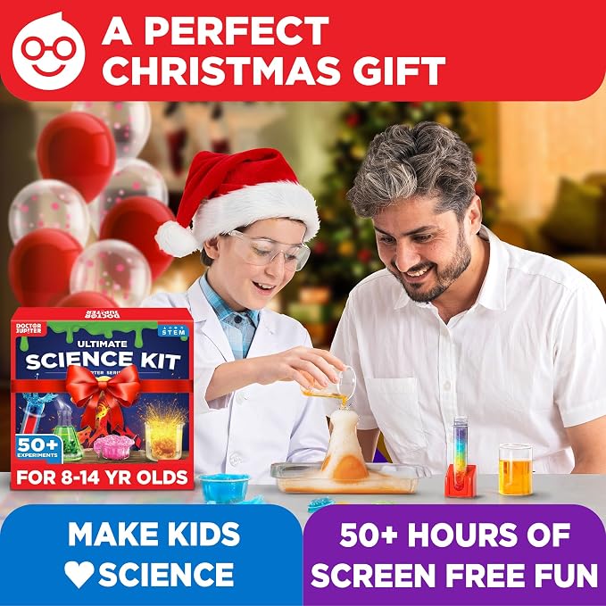 Doctor Jupiter Ultimate Science Experiments Kit for Kids Ages 8+ | Science Kits for Kids Ages 8-12, Birthday Gift Ideas for Boys & Girls 8, 9, 10, 11, 12 Year Olds, STEM Educational Toys