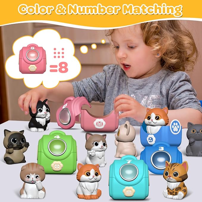 Letapapa Toddler Toys for 1-3 Year Old, Montessori Toys Themed Dog for Baby | Educational Counting, Matching & Sorting Toys Activities, Fine Motor Skills Christmas Birthday Gifts for Baby Boy Girl 12-18M