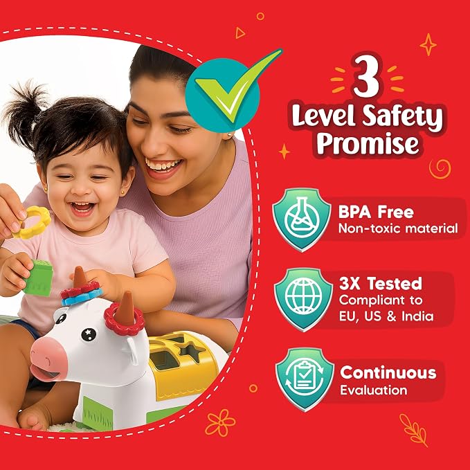 Imagimake Leaps & Bounds - Cow Shape Sorter, 5-in-1 Activity Toy, Ages 1+ | Early Learning Toy, Learn Shapes, Colors & Sorting Skills, Birthday Gift for Boys & Girls Ages 1,2,3 Years Old