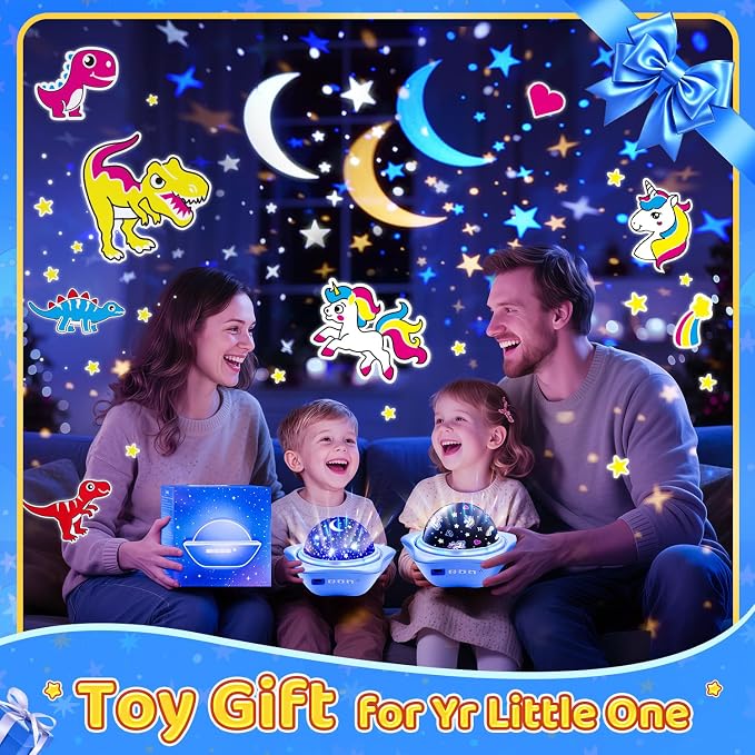 Night Light for Kids Night Light Projector, Baby Night Lights for Bedroom, Star Projector Galaxy Light Star Lights for Bedroom, Glow in The Dark Stars for Ceiling, Baby Sensory Toys, Kids Room Decor